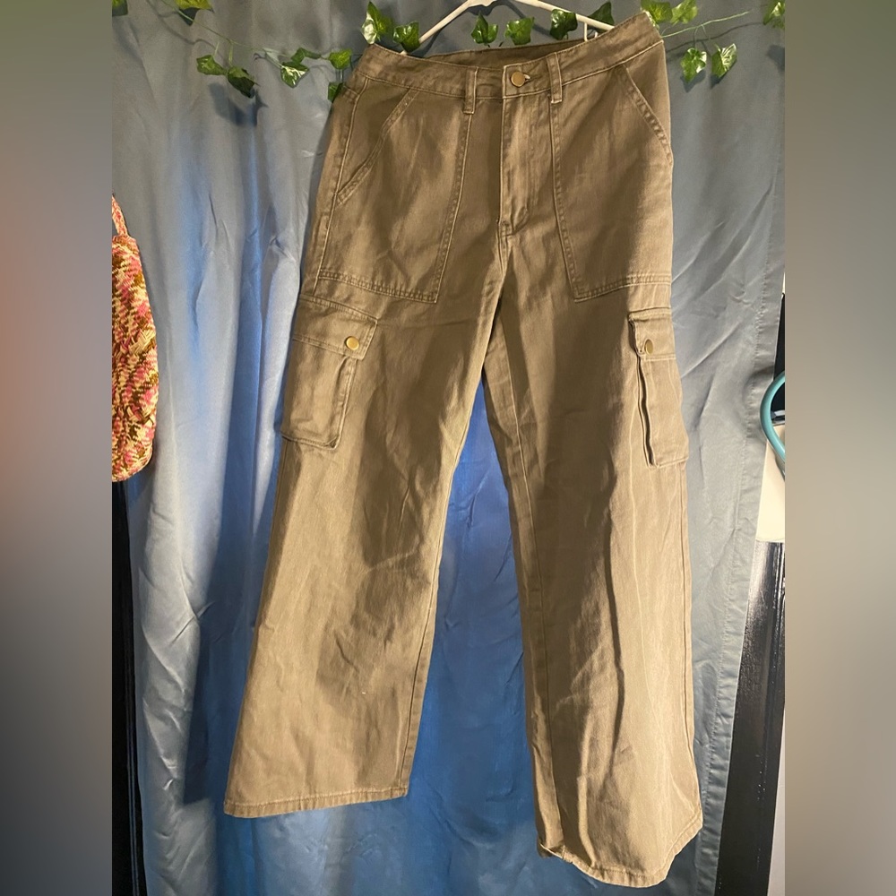 Greyish- Green cargos Size 6